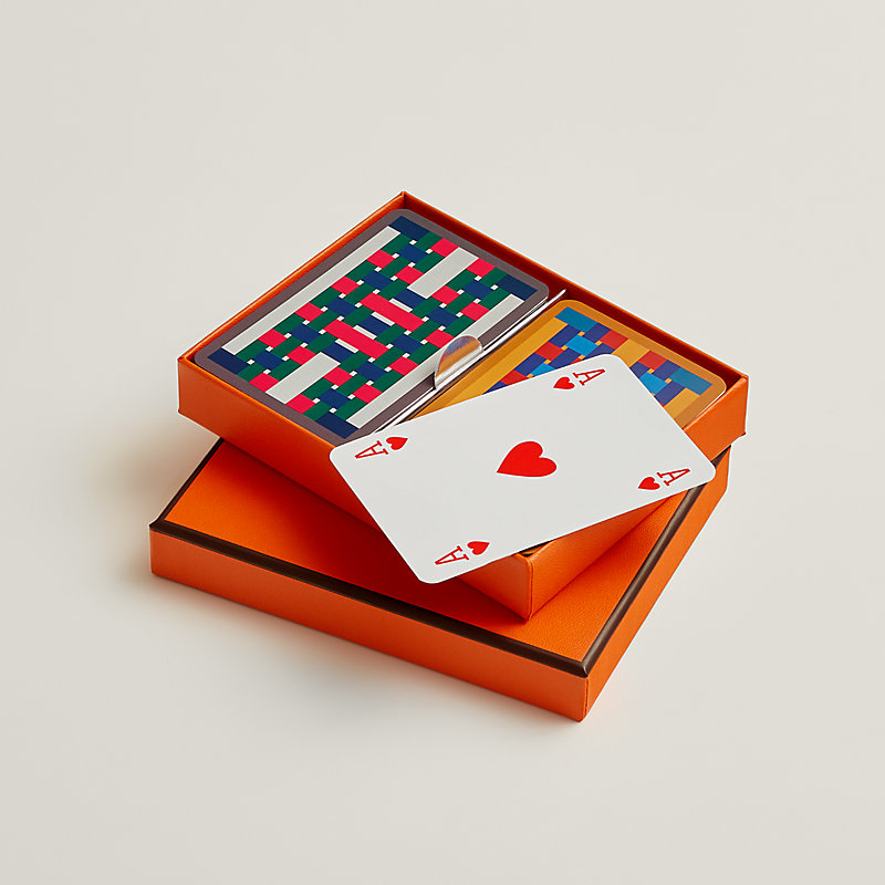 Set of 2 H Tissage bridge playing cards | Hermès USA